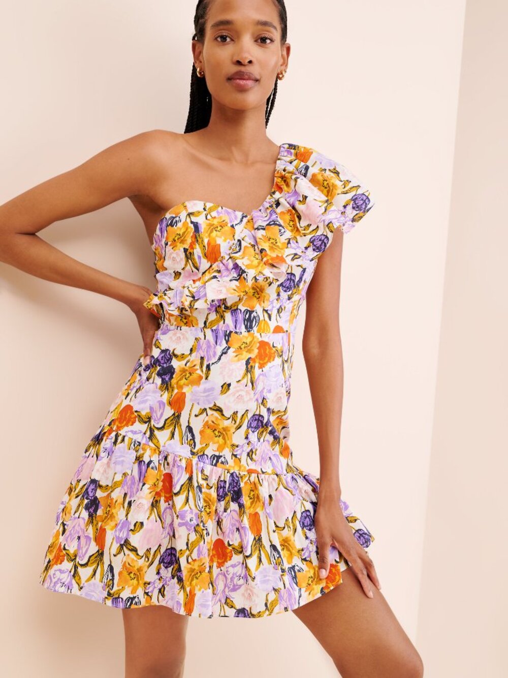 Adelyn Rae Kylie One Shoulder Mini Dress